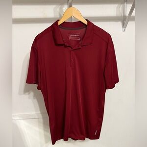 Eddie Bauer Burgundy Men’scPolo Shirt ( L)